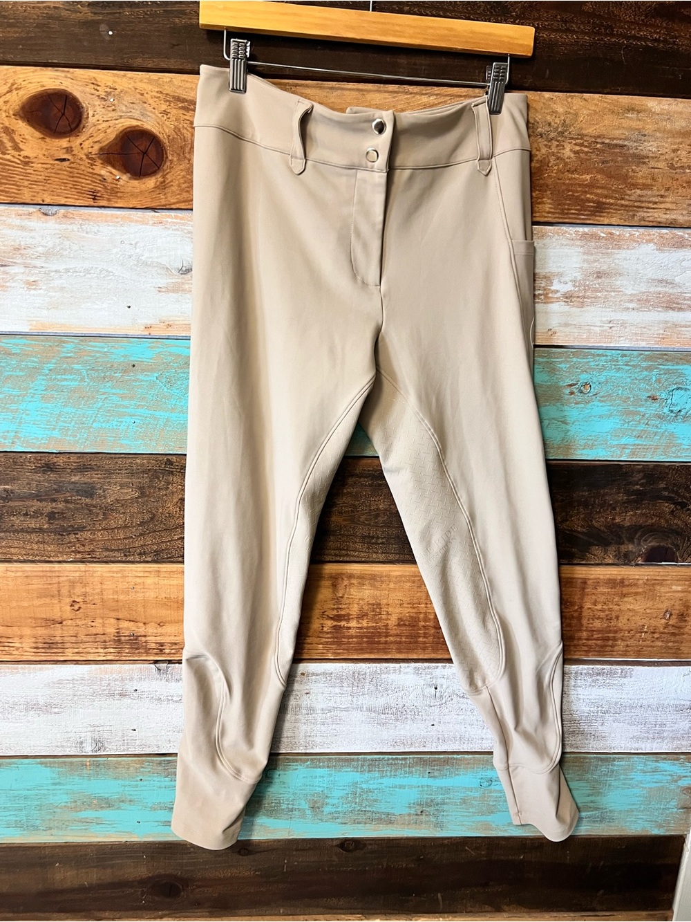 Free Ride Equestrian Full Seat Beige Breeches XL